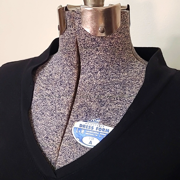 Talbots Woman Black Cotton Nylon Blend Short Sleeve Sweater Tee Size 2x - Picture 2 of 9